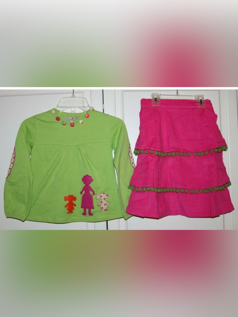 Adorable Matching Girl's Outfit by Lola et Moi - Size 6/7 - New with Tags